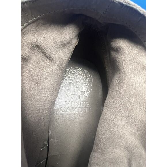 Vince Camuto Booties Women's US 7.5‎ Gray Kiotio Wedge Ankle Lace Up Suede Boots - Picture 11 of 12